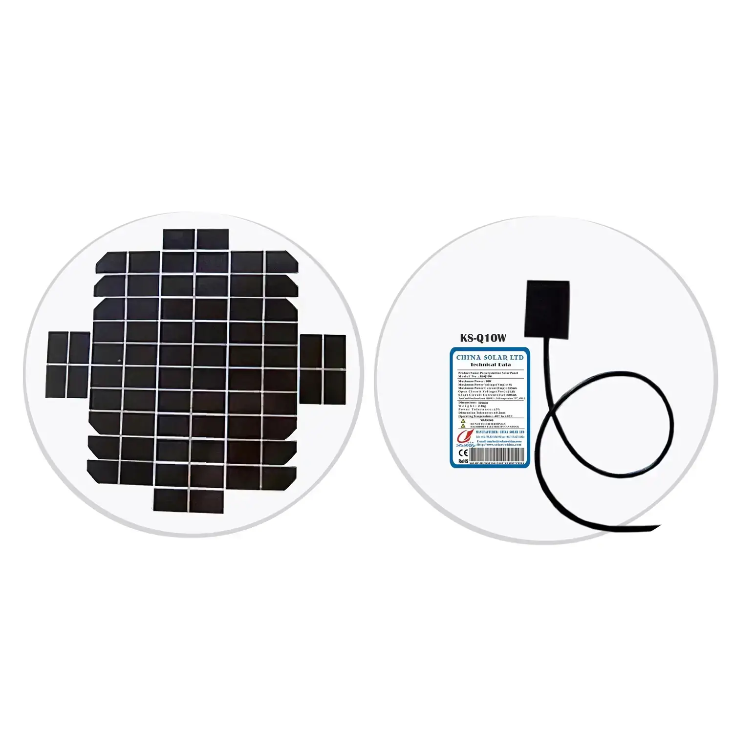 Panneaux Solaires Ronds 10W