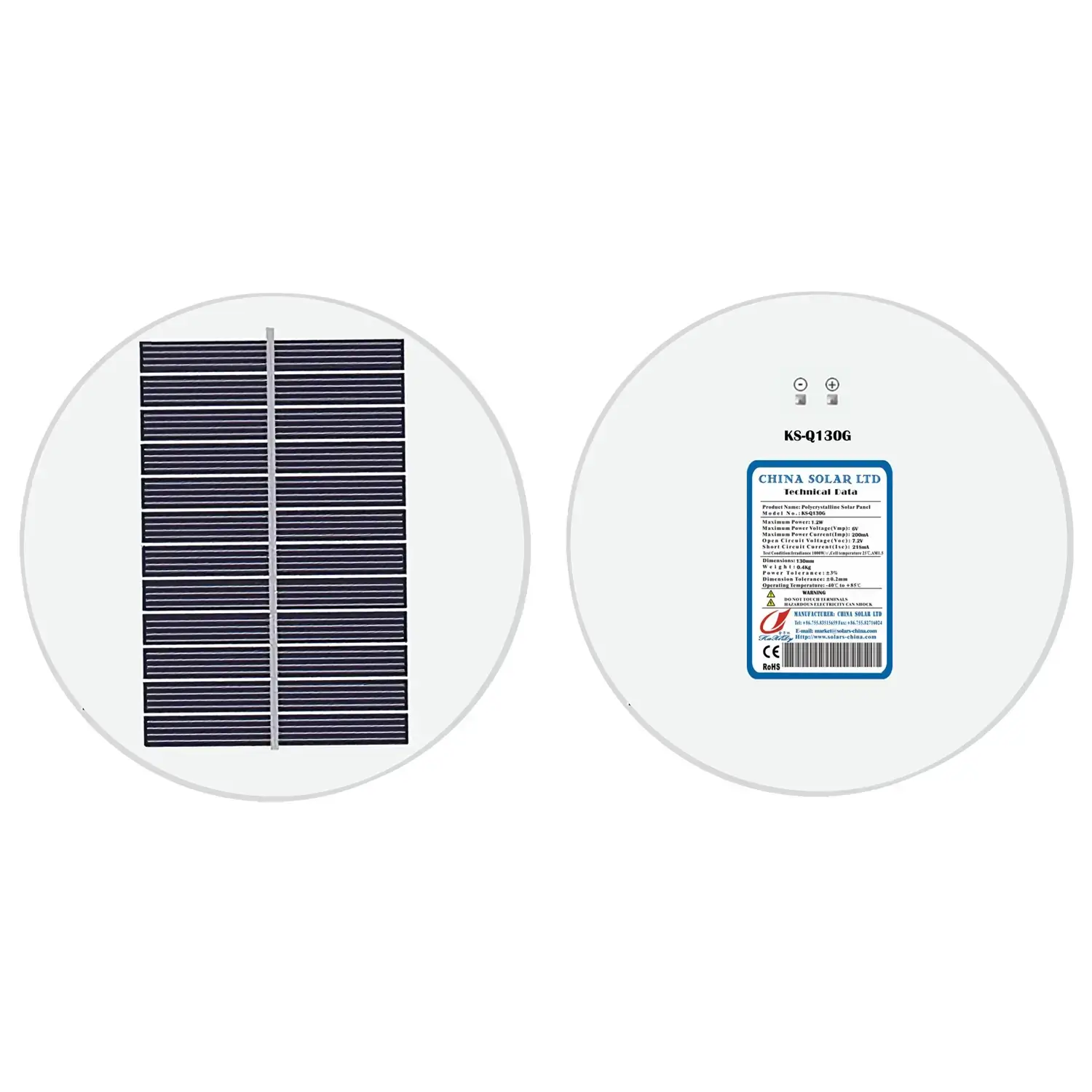 Panneau Solaire Rond 6V
