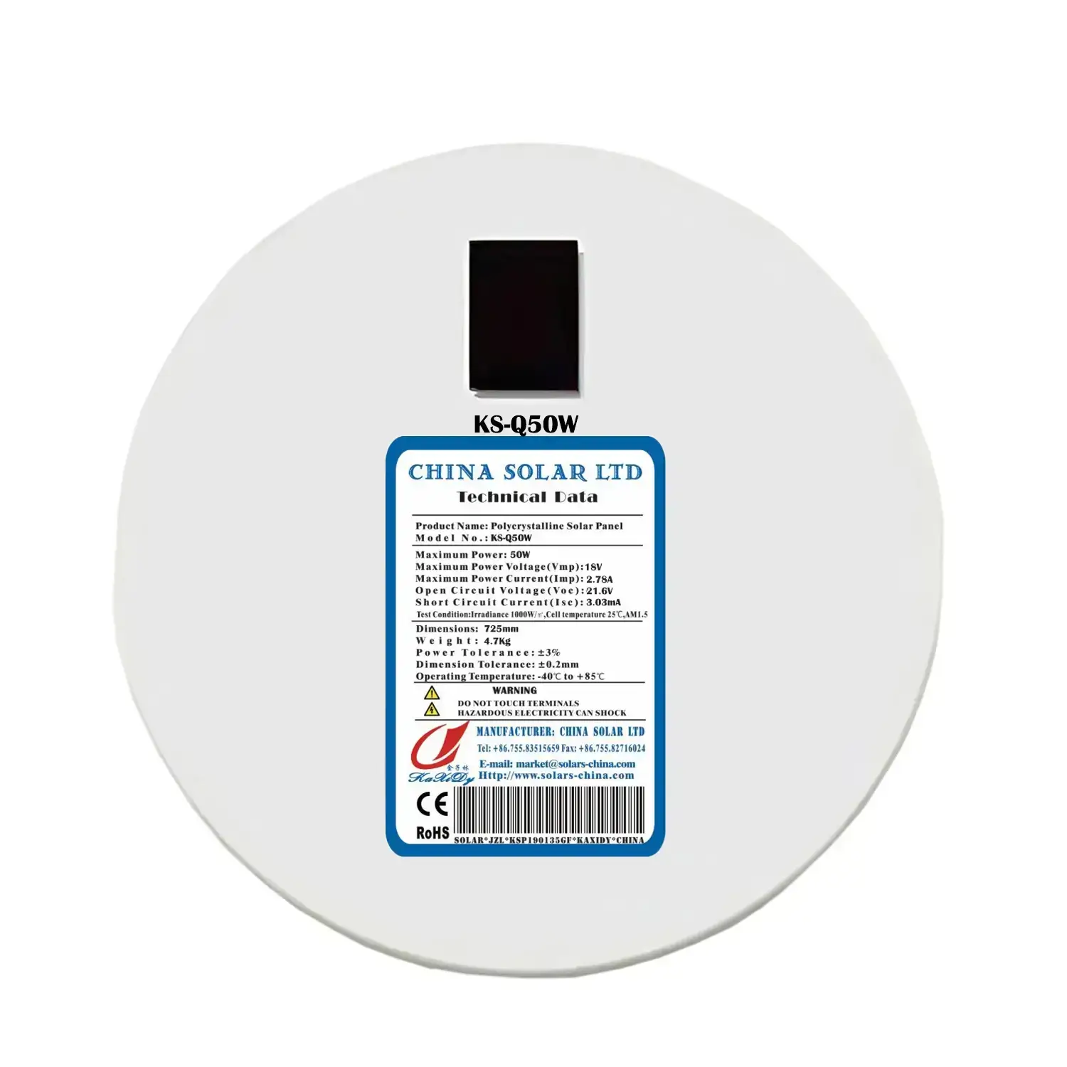 panneaux solaires rond 50W